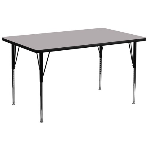 FlashFurniture Rectangular Activity Table XU A3072 REC  Finish Grey