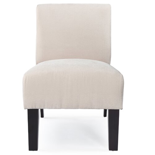 DHI Deco Solid Fabric Slipper Chair AC DE LC023 D Color Ivory