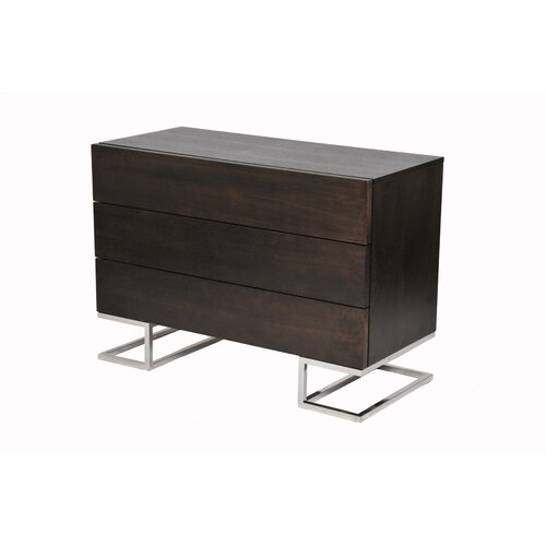 Pangea Home Hunter 3 Drawer Dresser BDT 0505 Finish Espresso