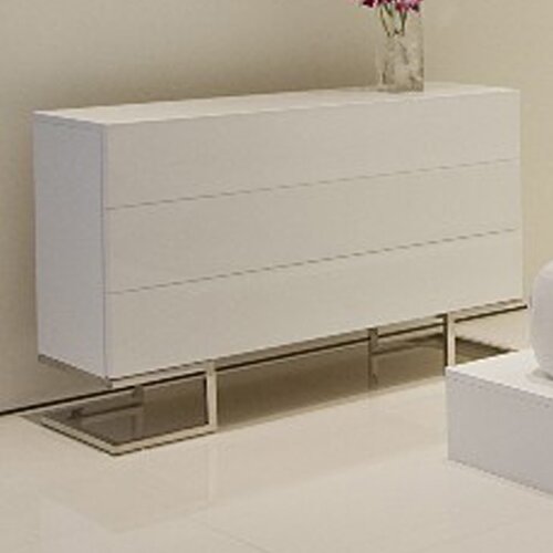 Pangea Home Hunter 3 Drawer Dresser BDT 0505 Finish White