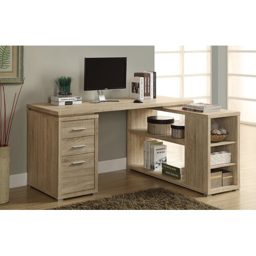 Monarch Specialties Inc. Corner Desk I 7319 / I 7219 Finish Natural