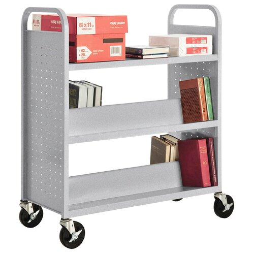 Sandusky Combination Shelf Mobile Booktruck SFV336  Color Multi Granite