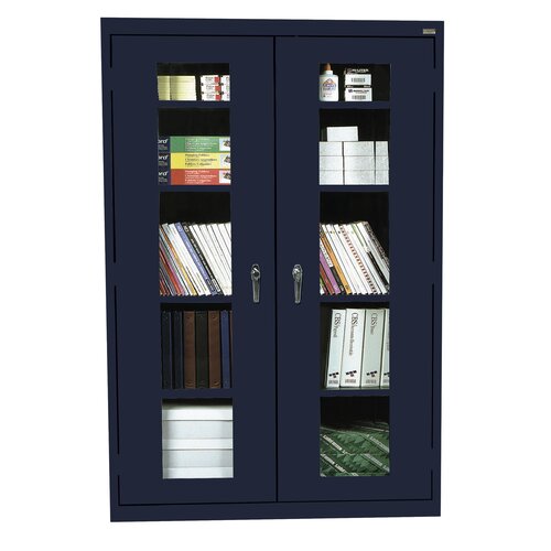 Sandusky Classic Series 46 Clear View Storage Cabinet EA4V462472 Color Navy