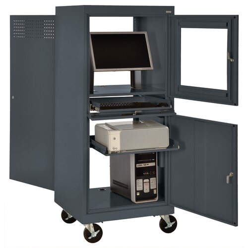 Sandusky Mobile Computer Security Workstation JG2663 Finish Charcoal