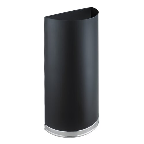 Safco Products 12.5 Gal. Half Round Trash Receptacle 9940BL