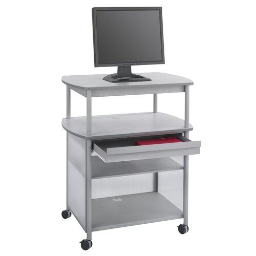 Safco Products Impromptu Flat Panel AV Cart 8942GR Finish Black