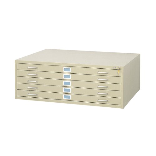 Safco Products Five Drawer Flat File 4996 Color Sand