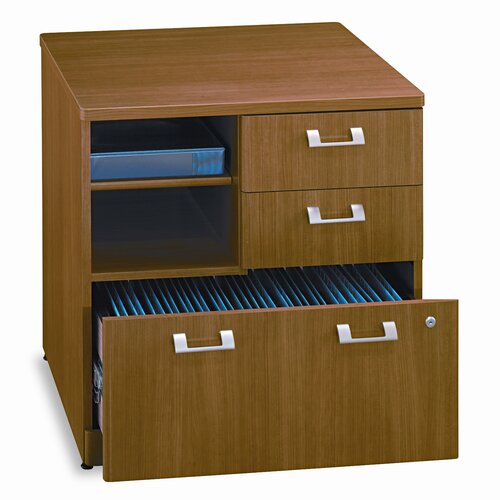 Bush Quantum 3 Drawer Vertical File BSHQT255FCS Finish Modern Cherry