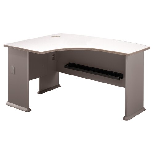 Bush Series A L Bow Desk WCXXX33 Finish Pewter