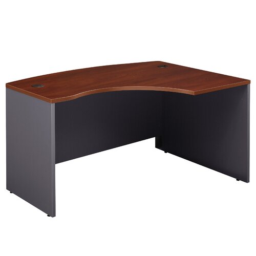 Bush Series C L Bow Desk WCXXX22 Finish Hansen Cherry