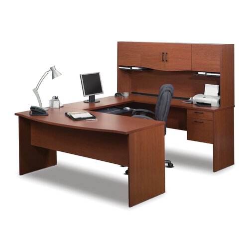 Bestar Harmony U Shape Executive Workstation with Storage Drawers 52411 Finis