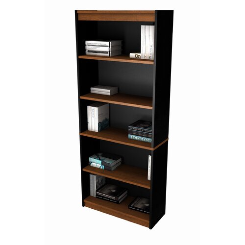 Bestar Innova 72 Bookcase 92700 Finish Tuscany Brown & Black