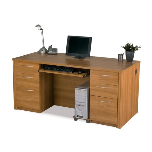 Bestar Embassy Executive Desk Kit Including Assembled Pedestals 60871 63