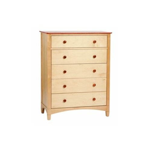 Bolton Furniture Essex 5 Drawer Chest 6611 Finish Natural/Rosewood