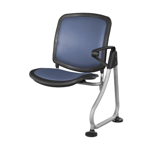 OFM ReadyLink Add On Seat 211 Seat/Back Color Blue, Finish Silver