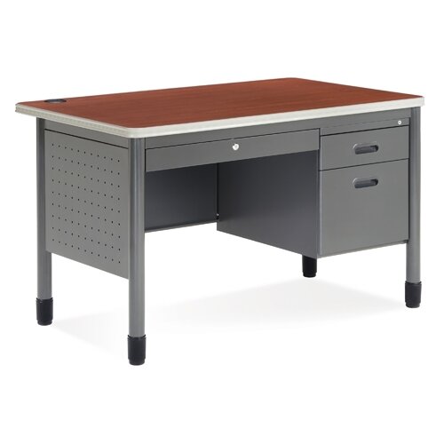 OFM Teachers Desk with Center Drawer 66348 Finish Cherry