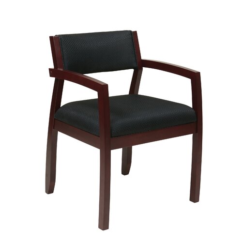 Office Star Napa Upholstered Back Guest Chair NAP95 Finish Mahogany