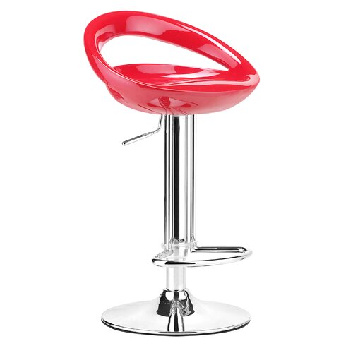 dCOR design Tickle 23.5 Swivel Adjustable Bar Stool 300021 Color Red