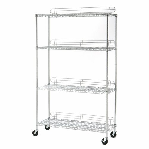 Seville Classics UltraZinc 4 Shelf NSF Commercial Steel Wire Shelving System 