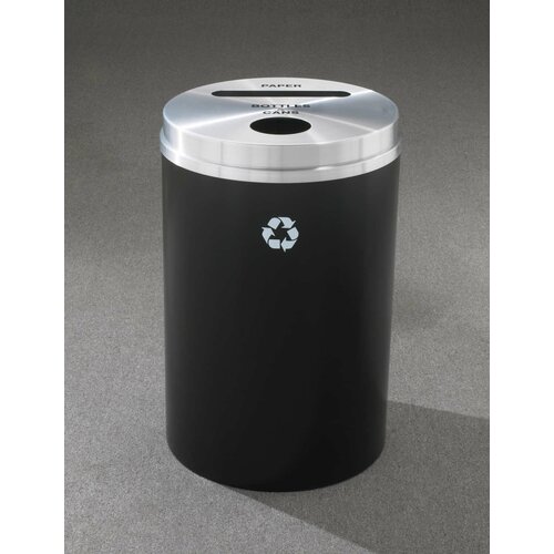 Glaro, Inc. RecyclePro Dual Stream Recycling Receptacle PC 2032 BK SA PAPER+B