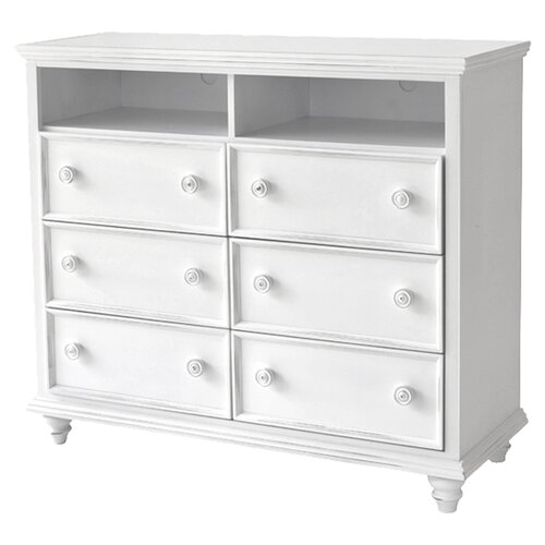 John Boyd Designs Outer Banks 6 Drawer Dresser OB TD01 Finish White