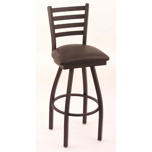 Holland Bar Stool Cambridge 25 Swivel Bar Stool with Cushion 01425BZBlkVinyl