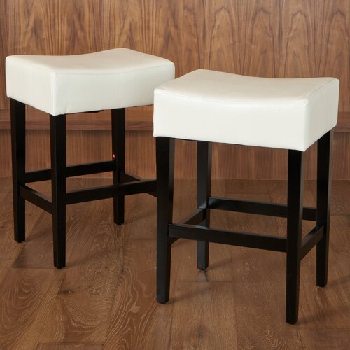 Home Loft Concept Develin Backless Leather Counterstools (Set of 2) NFN1559 S