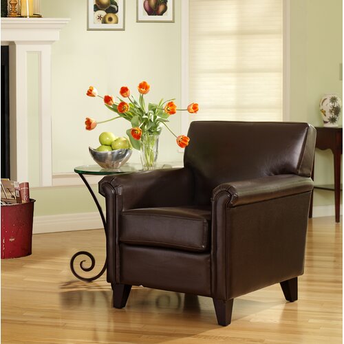 Home Loft Concept Lerentee  Leather Armchair NFN1008 Color Espresso