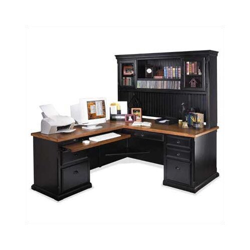 kathy ireland Home by Martin Furniture Southampton Onyx L Shape Executive Off