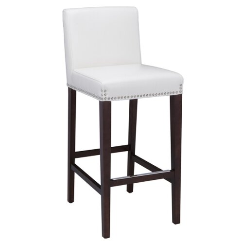 Sunpan Modern Brooke 29.5 Bar Stool with Cusion 4840 Seat Color Ivory