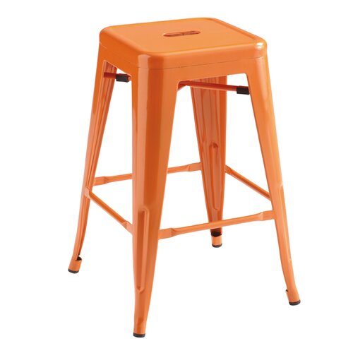 Sunpan Modern Lago 26 Bar Stool 6970 Color Orange