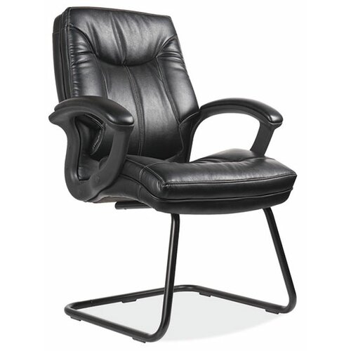 OfficeSource Whistler Sled Base Guest Chair 7128BLK/7128CHO Color Chocolate