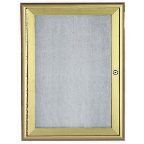 AARCO LED Lighted Enclosed Bulletin Board OWFC Size 24 H x 18 W x 2 D, Fi