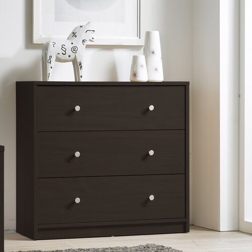 Tvilum Portland 3 Drawer Chest 7033220 Finish Coffee