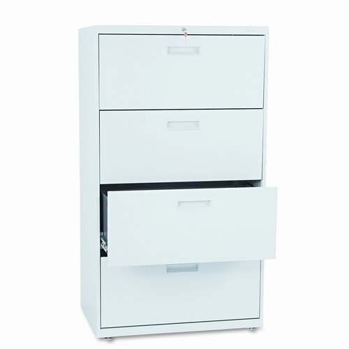 HON 500 Series 4 Drawer Mobile File HON574LL Finish Light Gray