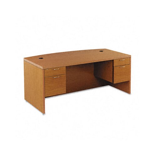 HON 11500 Series Valido Executive Desk with Bow Front Double Pedestal HON1159