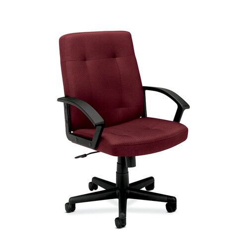 HON HVL602 Mid Black Executive Chair BSXVL602VAT Finish Burgundy