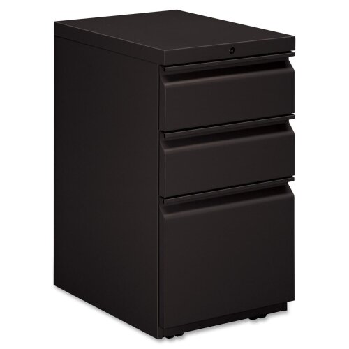 HON Universal Height 3 Drawer File Pedestal 16720RL / 16720RP Finish Black