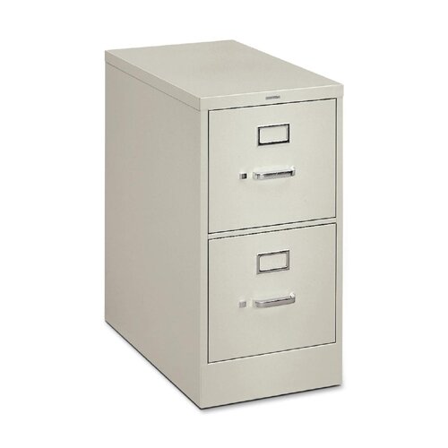 HON H320 Series 15 W x 26.5 D 2 Drawer  File Cabinet H322 Finish Light Gray