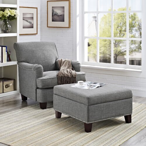 Dorel Asia Grayson Club Chair and Ottoman DRIA1099