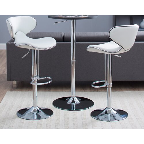 Castleton Home Oxbow Estate Airlift Barstool in White 98330