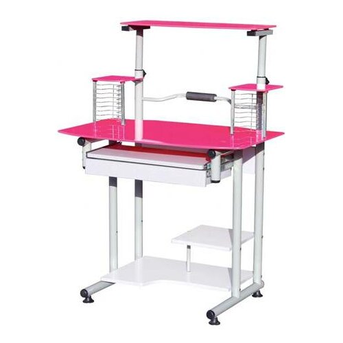 Hodedah Computer Desk HIS210 Finish Pink