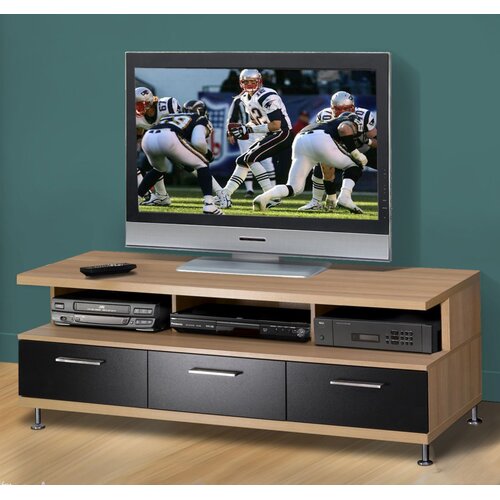 Nexera Eclipse 56 TV Stand 450404/451304 Finish Biscotti and Black