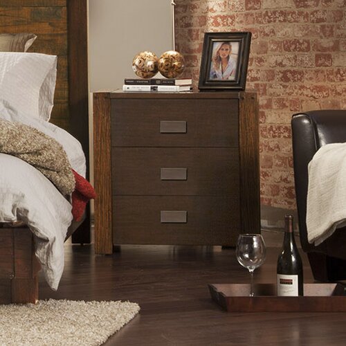 Origins by Alpine Element 3 Drawer Nightstand ORI 213 02