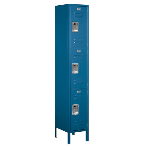 Salsbury Industries Assembled Triple Tier 1 Wide Extra Wide Standard Locker  