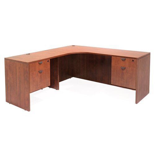 Regency Legacy Desk with Radious Corner   Left LLDCL7124 Laminate Cherry