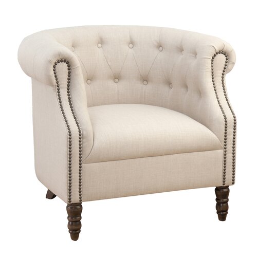 Jofran Grace Tufted Chair GRACE CHAIR NATURAL / GRACE CHAIR HAVANA Color Nat