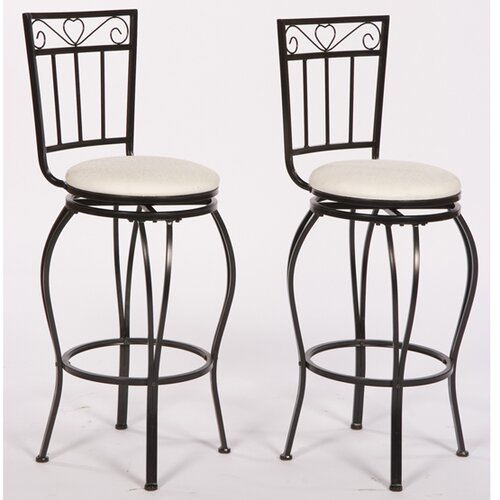 TMS Gabriella Swivel Bar Stool with Cushion 66330BLK PR