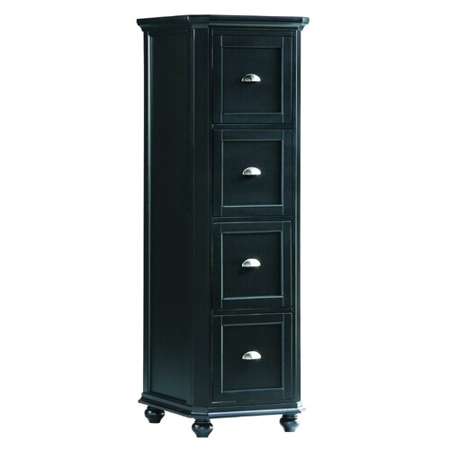 Woodbridge Home Designs 8891 Series 4 Drawer File Cabinet 8891 4 Finish Black