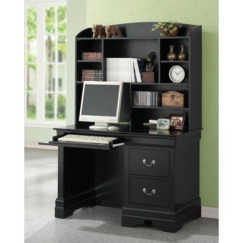 Wildon Home ® Hayden Louis Philippe Computer Desk and Hutch 201077 / 201078